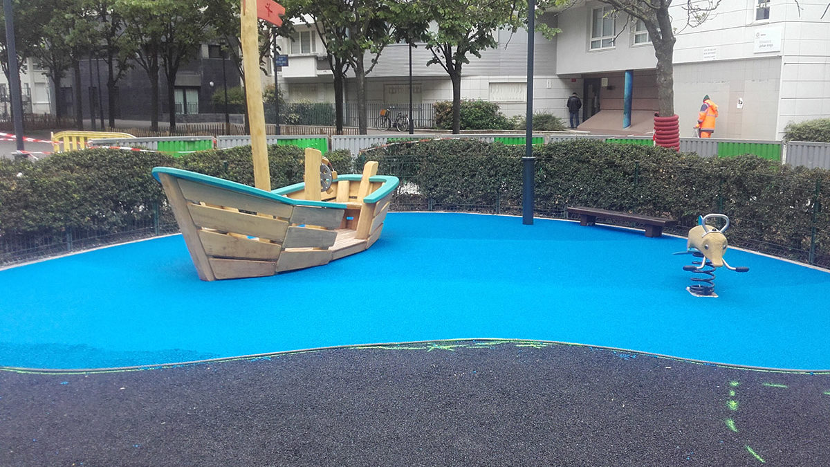 Aire de jeux thématique bord de mer à Courbevoie - Square Raphaël