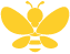 Pictogramme abeille jaune