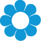 Pictogramme fleur bleue