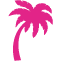 Pictogramme palmier rose