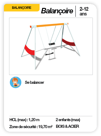 BALANÇOIRE - Balançoire 2 places
