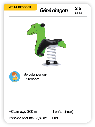 BÉBÉ DRAGON - Jeu à ressort HPL