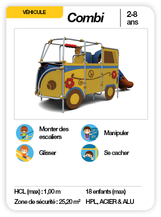 COMBI - Structure véhicule multifonctions toboggan HPL