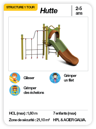 HUTTE - Structure multiactivités toboggan