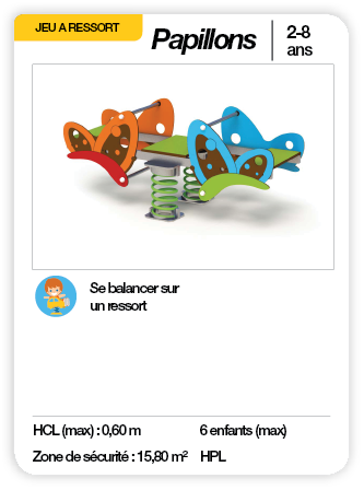 PAPILLONS - Jeu à ressort 6 places
