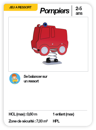 POMPIERS - Jeu à ressort HPL