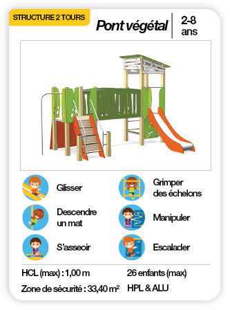 PONT VÉGÉTAL - Structure toboggan HPL