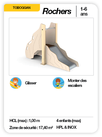 ROCHERS - Toboggan HPL