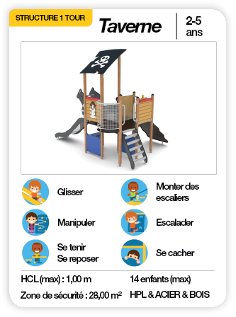 TAVERNE - Structure multifonctions toboggan escalade