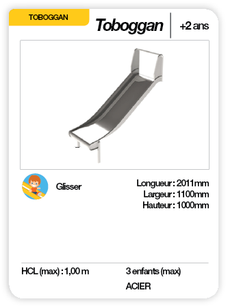 TOBOGGAN - Toboggan large ACIER