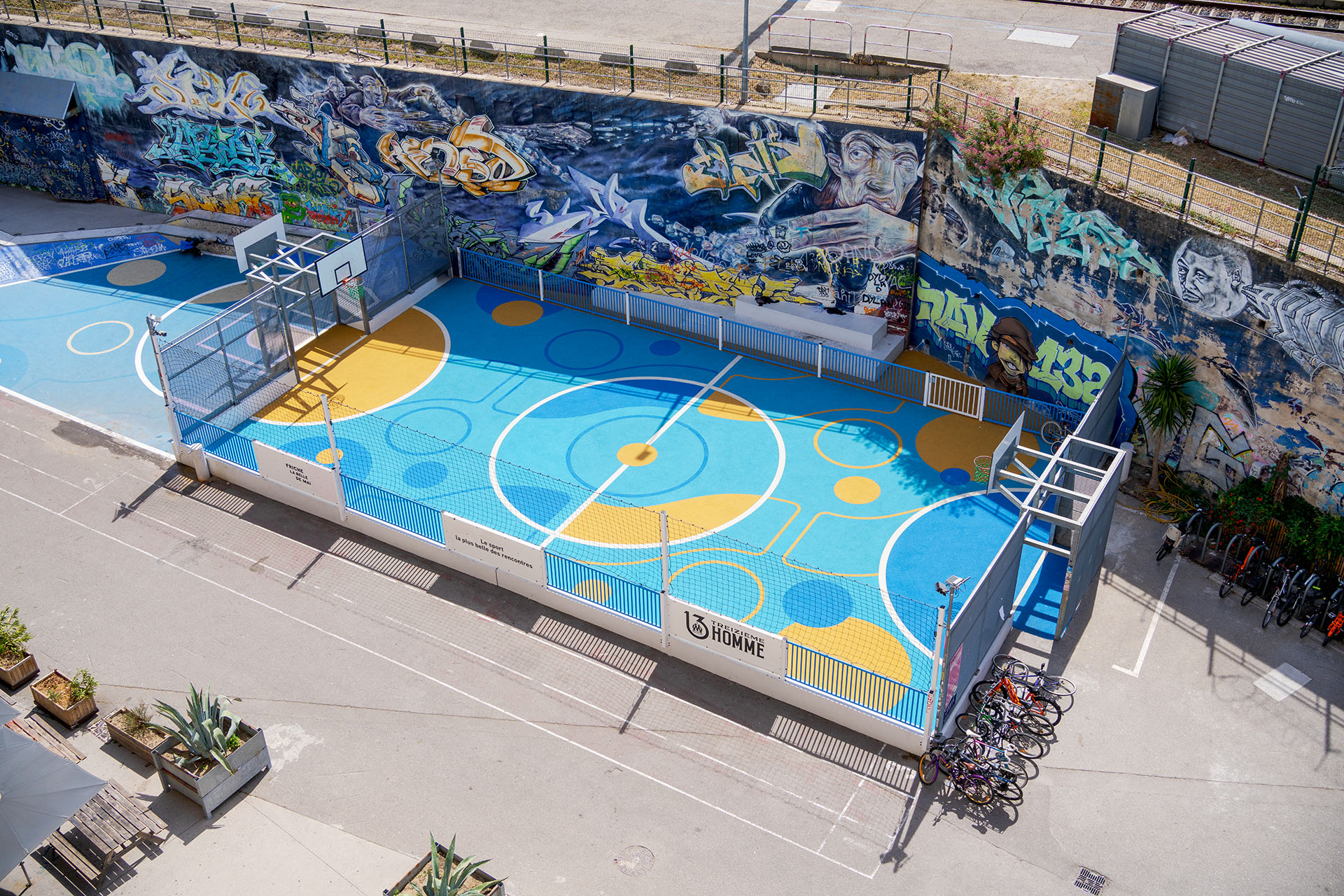 Stade de la Friche, Terrain multisports design en sol souple